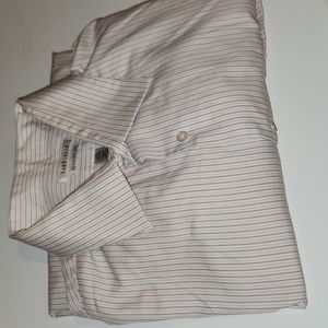Mens Van Heusen Regular Fit Long Sleev Button Down Dress Shirt 17 1/2  34/35